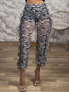 Summer Beach Animal Pants-5888/Zebra