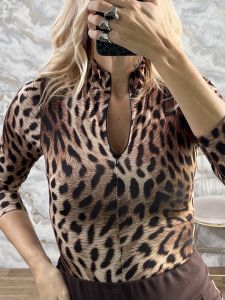 GLOW Animal Bodysuit/Leopard