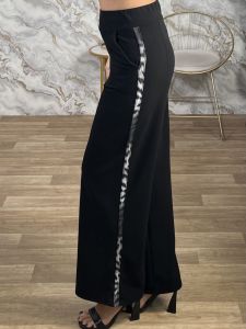 GLOW Leopard Stripe Pants/Black