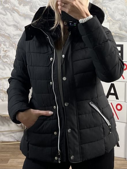 Short Fur Jacket-1028/Black