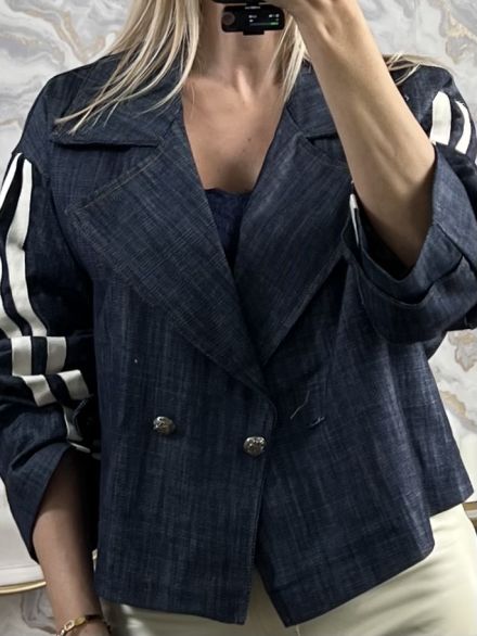 Denim Stripes Jacket-7803
