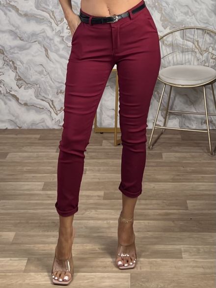 Elastic Pants Belt-1461/Burgundy