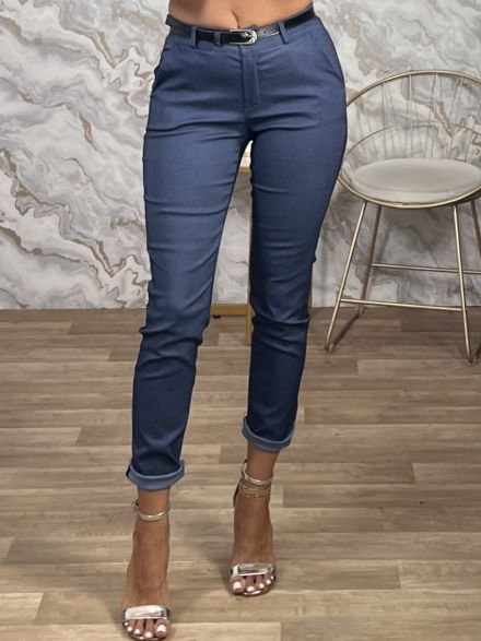 Elastic Pants Belt-1461/Denim Blue