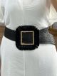 Elastic Straw Belt-9/Black