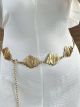 Metallic Belt/OvalLines-Gold