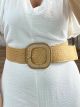 Elastic Straw Belt-10/Beige