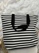 Beach Bag Stripes-2404/Black