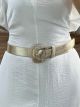 HalfMoon Buckle Belt/Gold