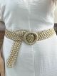 Elastic Straw Belt-12/Gold
