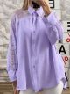 Viscose Oversized Lace Shirt/Lilac