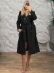 The-Button & Belt Coat-26437/Black