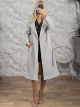 The-Button & Belt Coat-26437/Grey