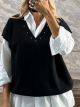 Lil-Viscose Sweater Vest/Black