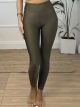 Lycra Leggings-Khaki Dark
