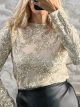 Zoz-Floral Sequinned Top-1759950/Gold