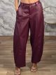 Zoz-Leather Pants-30187130/Burgundy