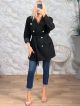 Lil-Golden Buttons Short Coat-60030/Black