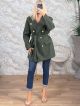 Lil-Golden Buttons Short Coat-60030/Khaki
