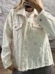 Cotton Sequins Jacket-28244/Vanilla
