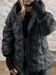 The-Long Quilted Jacket-60568/Black