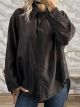 Soft Oversized Shirt-369298/Chocolat