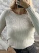 The-Lurex Knitted Top-57361/Vanilla