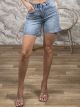 StrassedStars Denim Shorts-3630/Blue