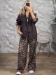 Alfa-Leopard Stripes Tracksuit-3815/Chocolat