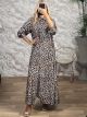 Zoz-Semizie Satin Dress-7239/Leopard