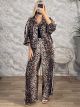  Gyn-Bomber Top & Pants Set-8361/Leopard