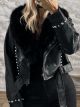 Ton-Studs&Fur Leather Jacket/Black