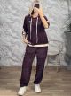 Lil-Soft Velour Hooded Set-25713/Burgundy