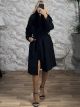 The-Fur&BlackButtons Coat-5666/Black