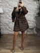 The-Furry Belt Coat-5519/Chocolat