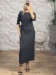 Ste-Knot Maxi Dress-5731/Grey