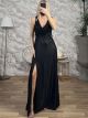 Glittered Maxi Dress/Black