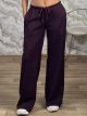 The-Monochrome Pants-49566/Burgundy