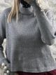 Pearl Buttons Knitted Top/Grey