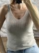 Knitted Lurex Top-8801/Silver
