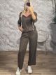 Strassed Knitted Set-122/Chocolat