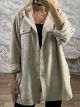 Soft Cord Hood Shirt/Ecru