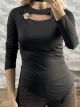 Pro-Gold Flower CutOut Top-43183/Black