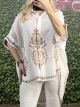 Viscose ShortSleeves Blouse-Shirt/White