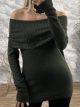 Strass OpenShoulders Top-3938/Khaki