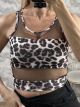 C-Through Animal Sleveless Top-23185/Leopard