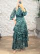 San-Muslin GoldenThread Maxi Dress-6427/Emerald Green