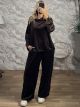 Lnd-Hooded Velvet Set-93287/Chocolat