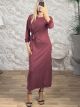 Ste-Knot Maxi Dress-5731/Burgundy