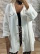 Soft Cord Hood Shirt/White