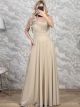 OneShoulder Flower Maxi Dress/Beige